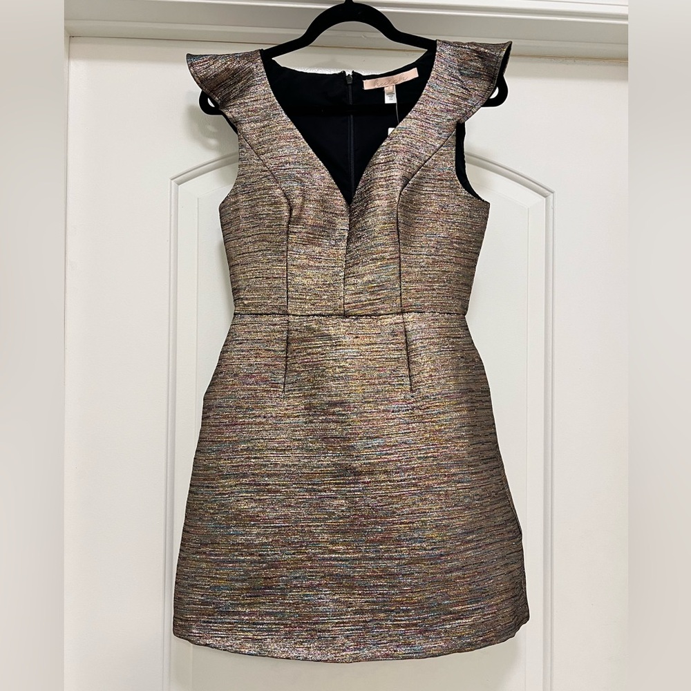 NWT Anthropologie Hutch Jessie Metallic Midi Dress - Picture 5 of 16